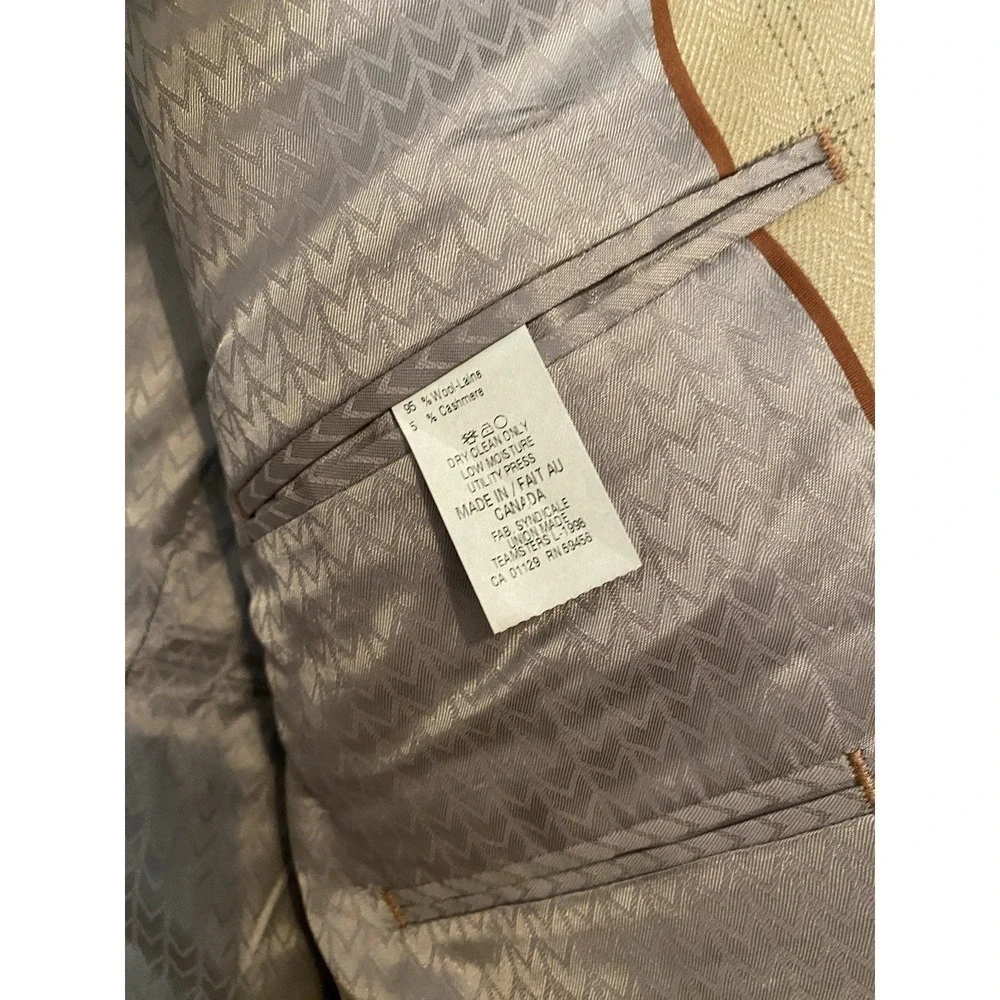 Michael Kors Mens Wool Cashmere Luxury Classic Fit Sport Coat Brown 42R